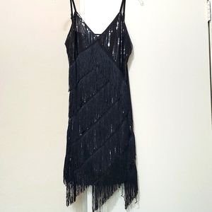 Black flapper dress